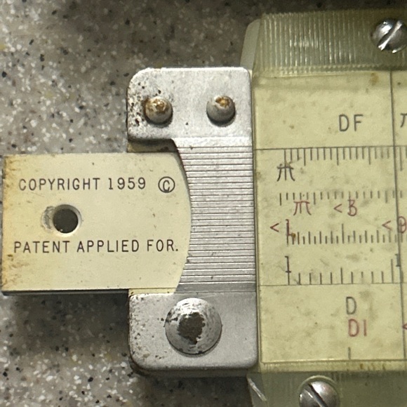 VTG 1959 PICKETT MODEL N1010-T  SLIDE RULE AND CASE - Picture 2 of 5